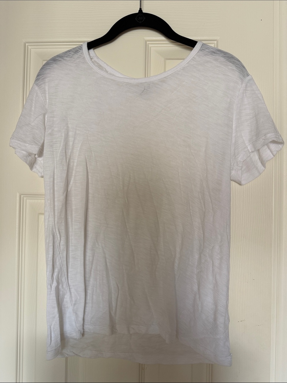 Women's White Short Sleeve Crew Neck Tee